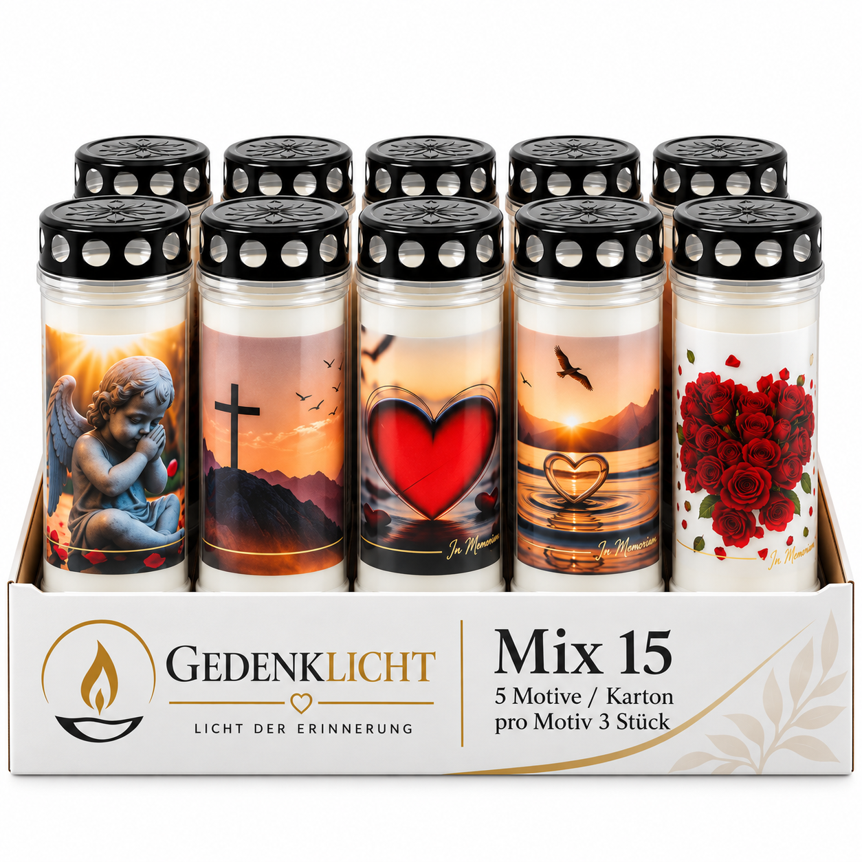 Ornamentica Memorial Candles, Assorted – 7 Days