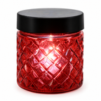 Solar-Deluxe Glas-Solarkerze Rot – 3 Jahre+ Leuchtdauer